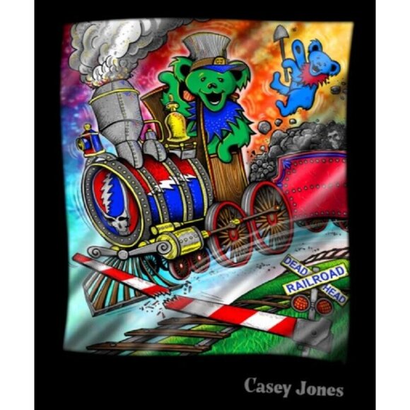 Grateful Dead Other - New Grateful Dead Casey Jones SOFT Plush Throw Gift Blanket Fleece Dancing Bears